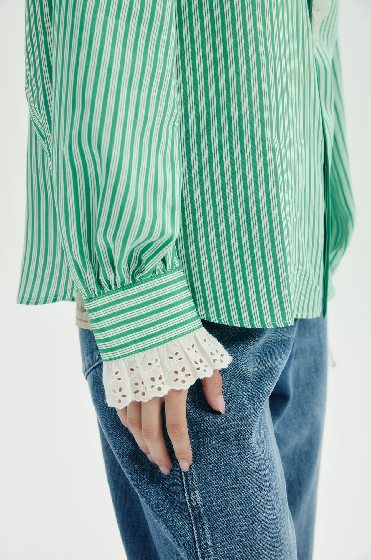 Broderie Anglaise Trim Shirt - Image 4
