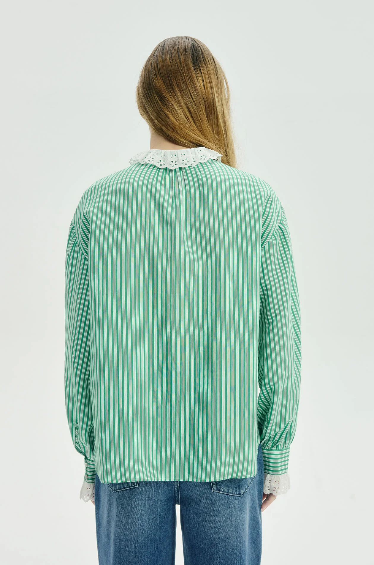 Broderie Anglaise Trim Shirt - Image 6