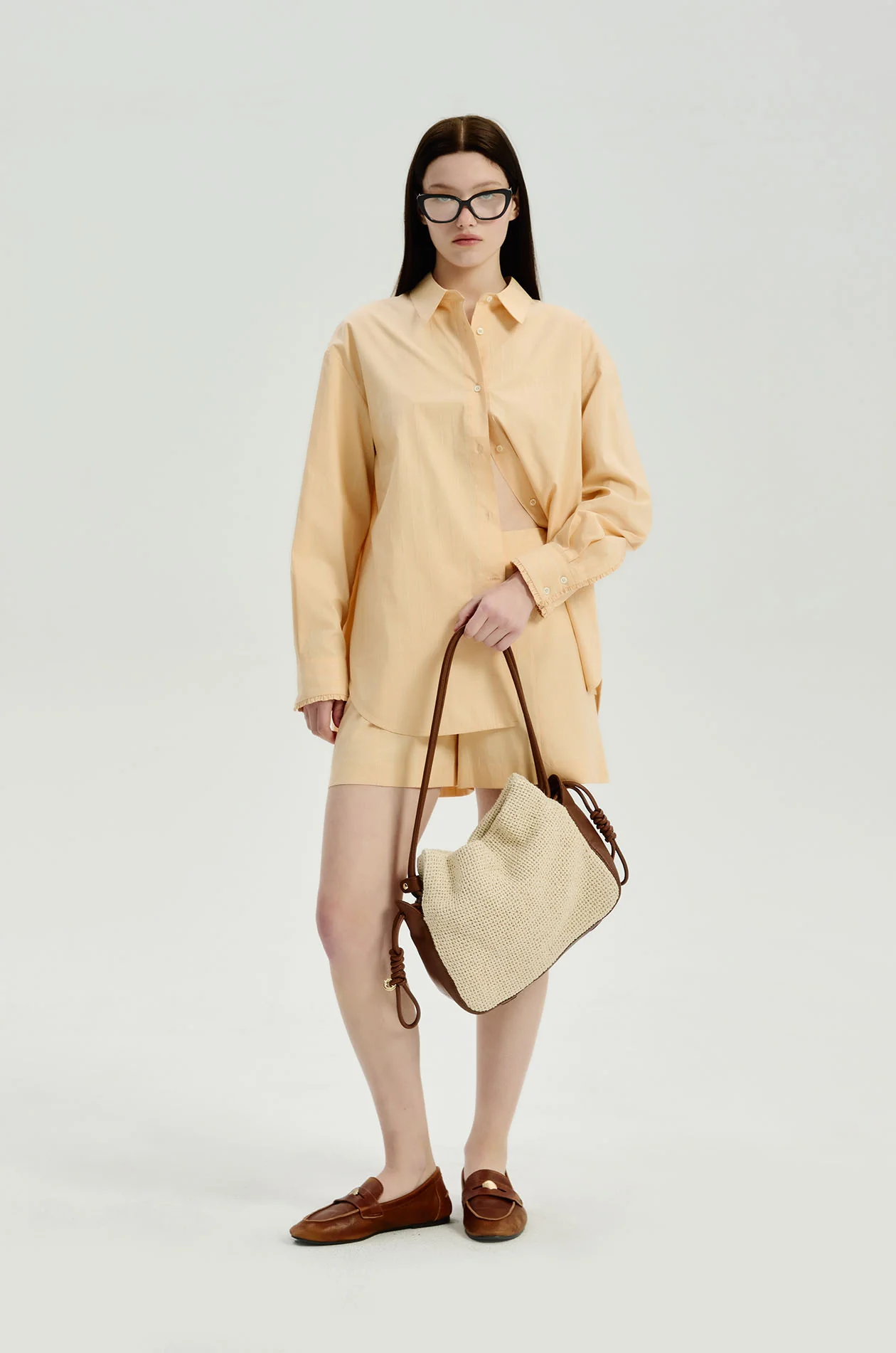 Oversized Metallic-Stripe Poplin Shirt - Image 6
