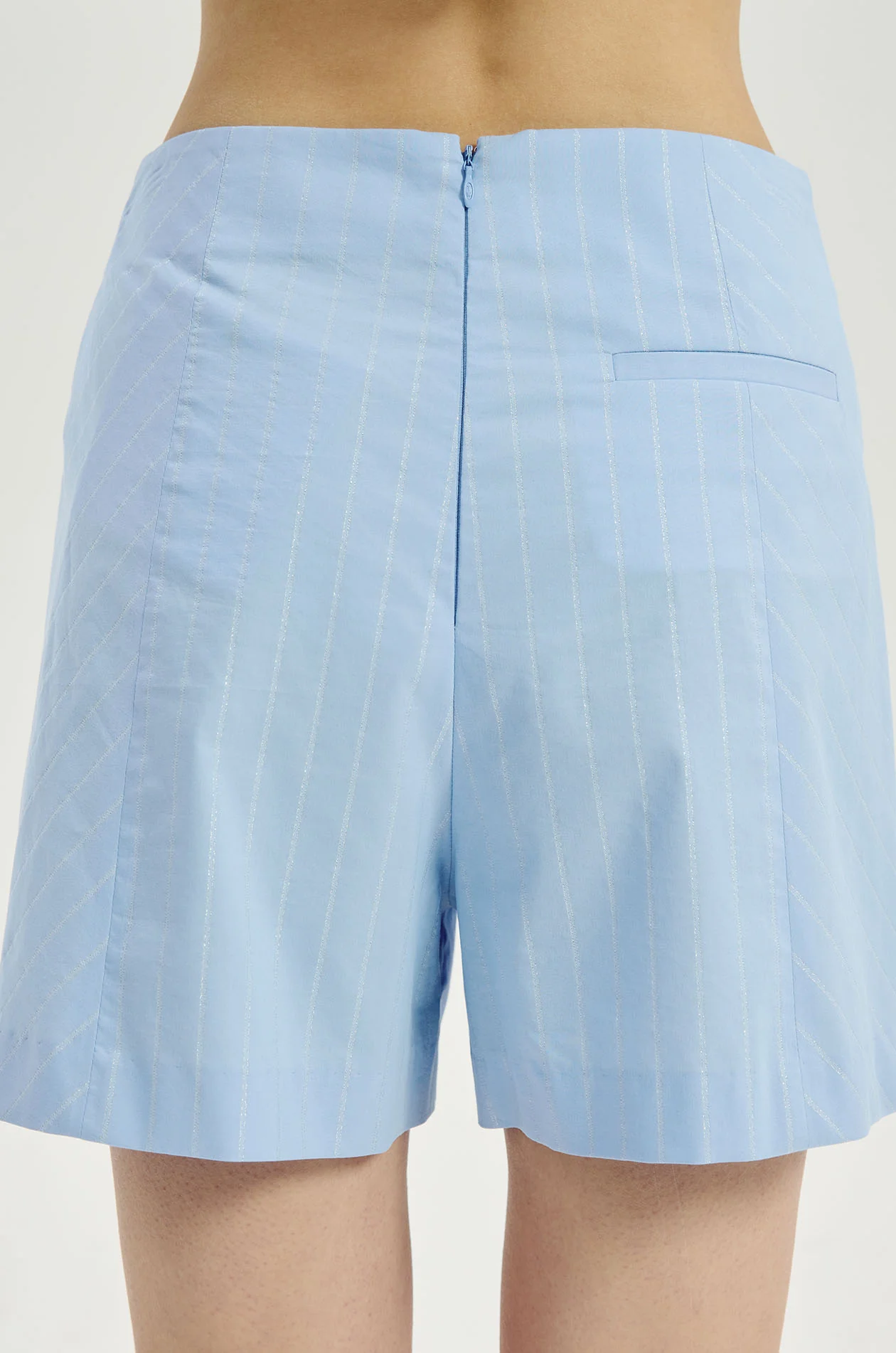 Metallic-Stripe Poplin Shorts - Image 4
