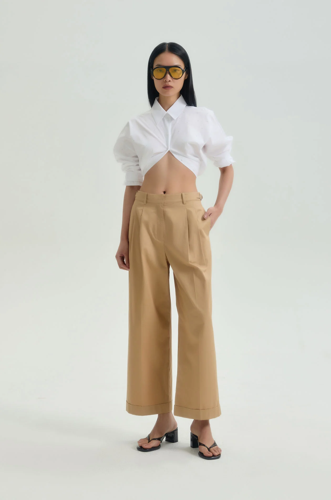 Wide Leg Cropped Pants
