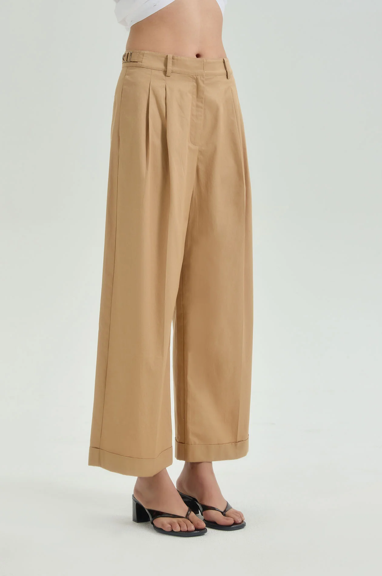 Wide Leg Cropped Pants - Image 2