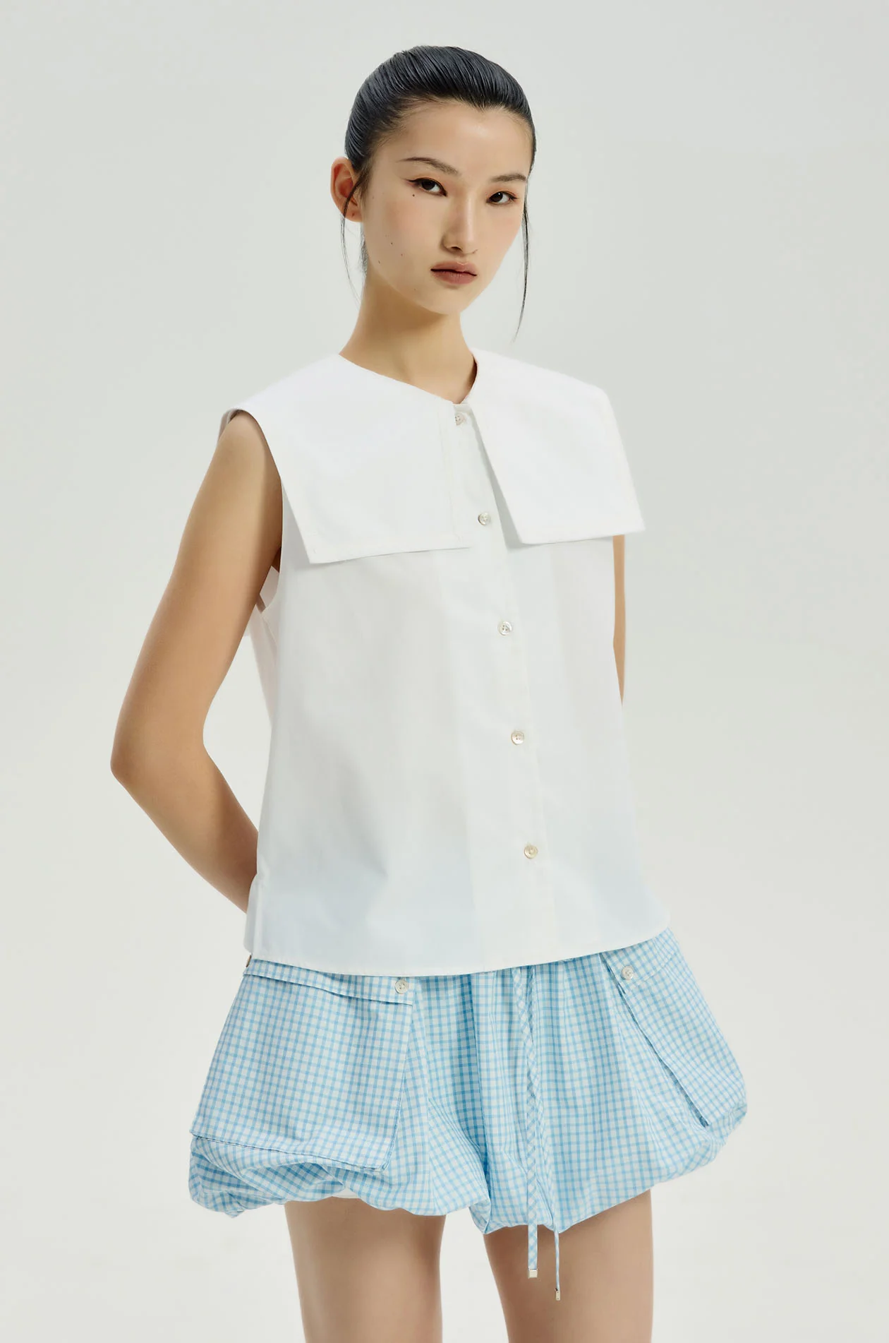 Sleeveless Sailor Blouse - Image 2