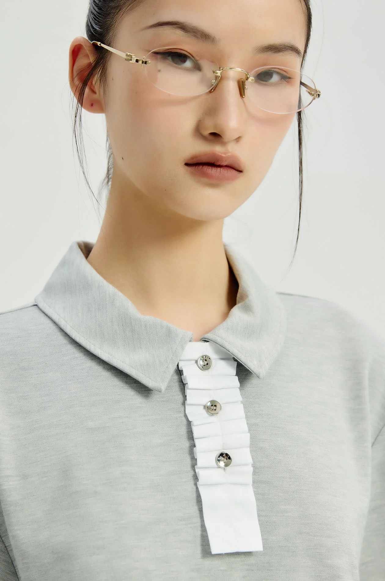 Relaxed Pleat‑Placket Polo - Image 3