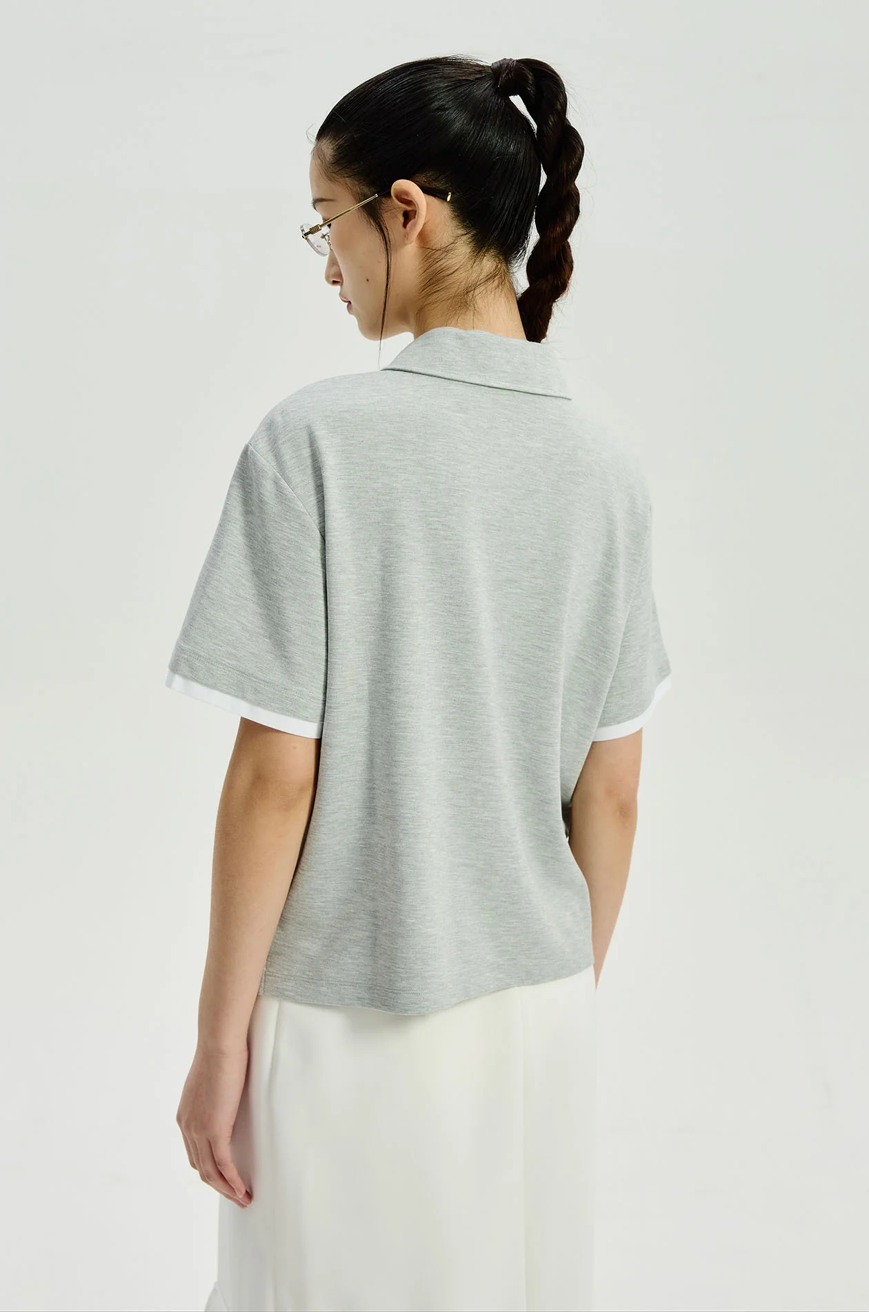 Relaxed Pleat‑Placket Polo - Image 4