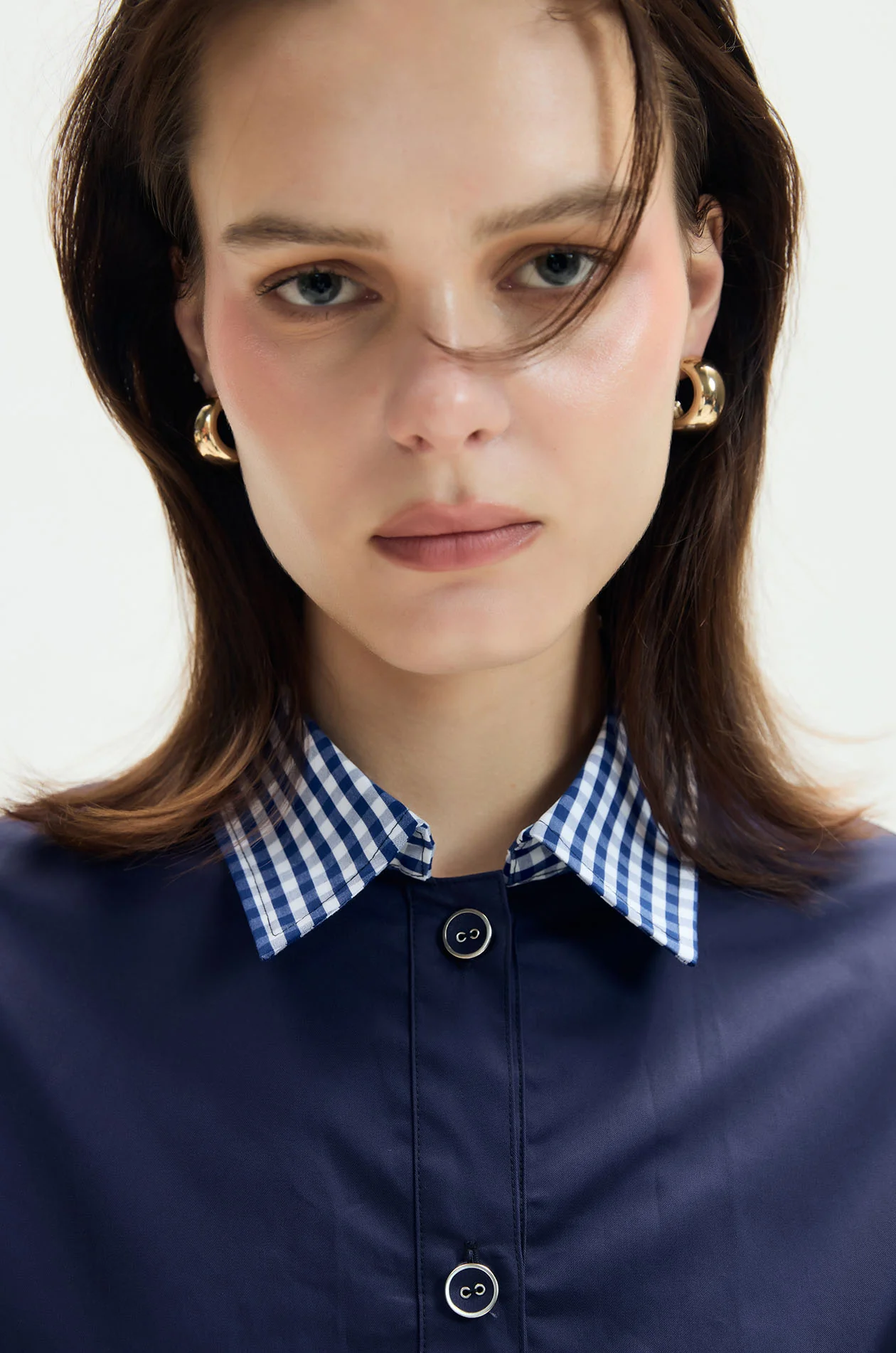 Plaid Collar Blouson Jacket - Image 3