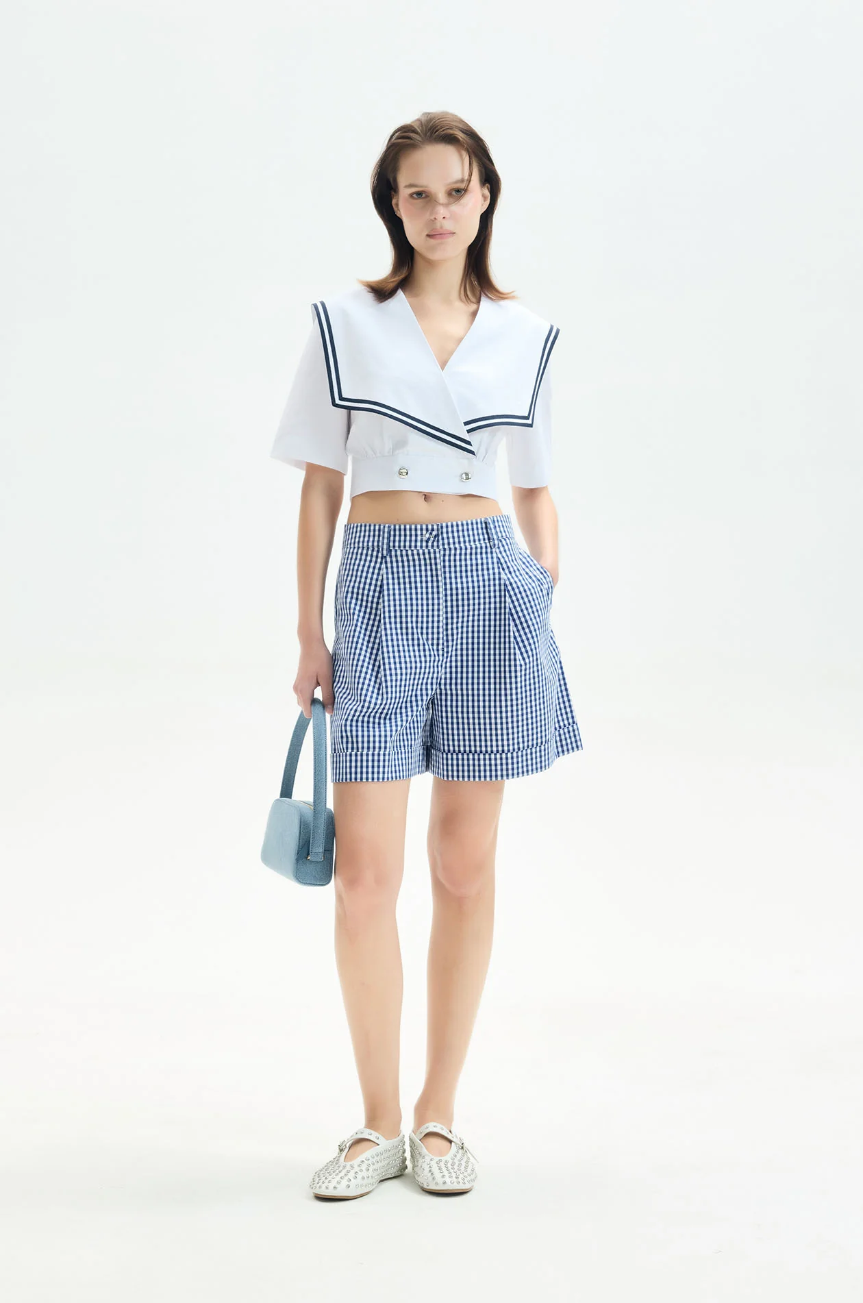 Double-Breasted Sailor Blouse