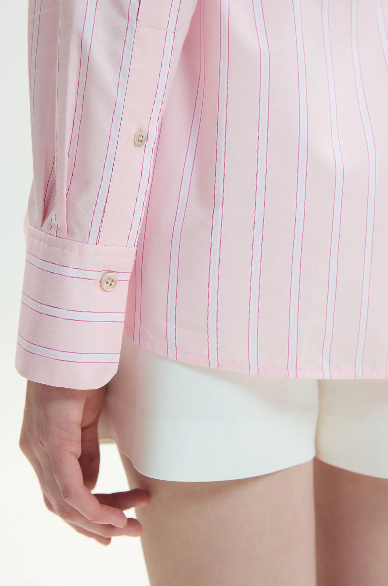 Waist-Tied Striped Shirt - Image 11