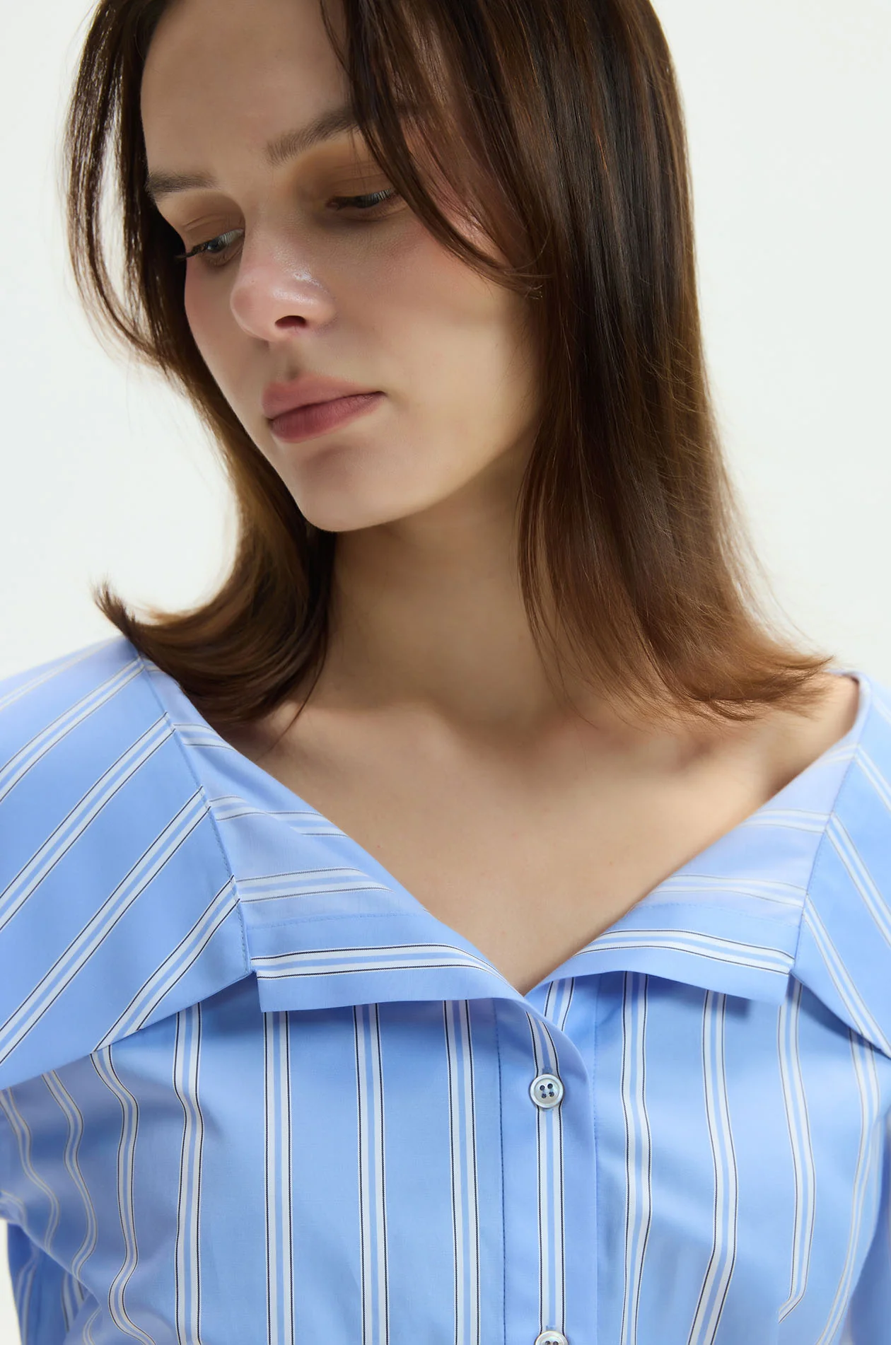 Waist-Tied Striped Shirt - Image 3