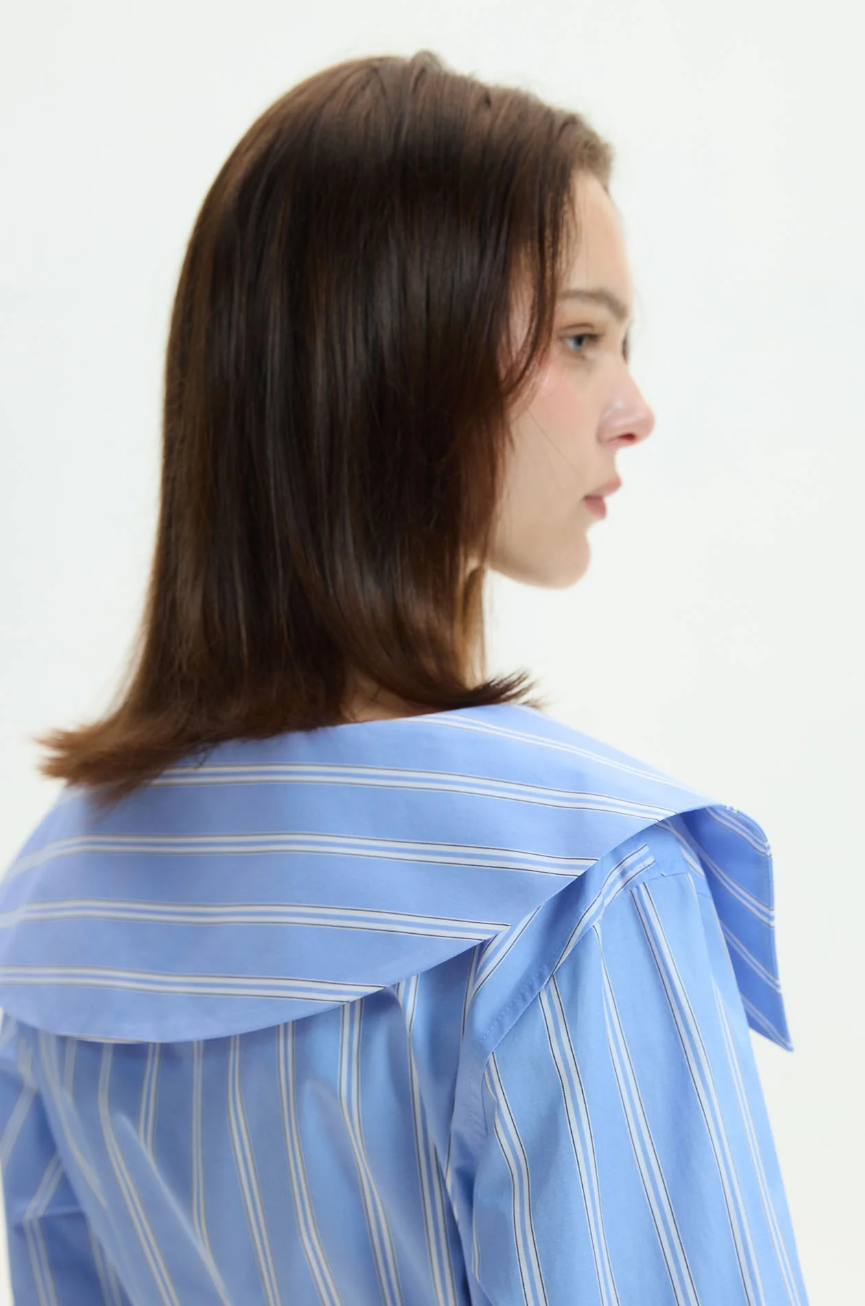 Waist-Tied Striped Shirt - Image 6