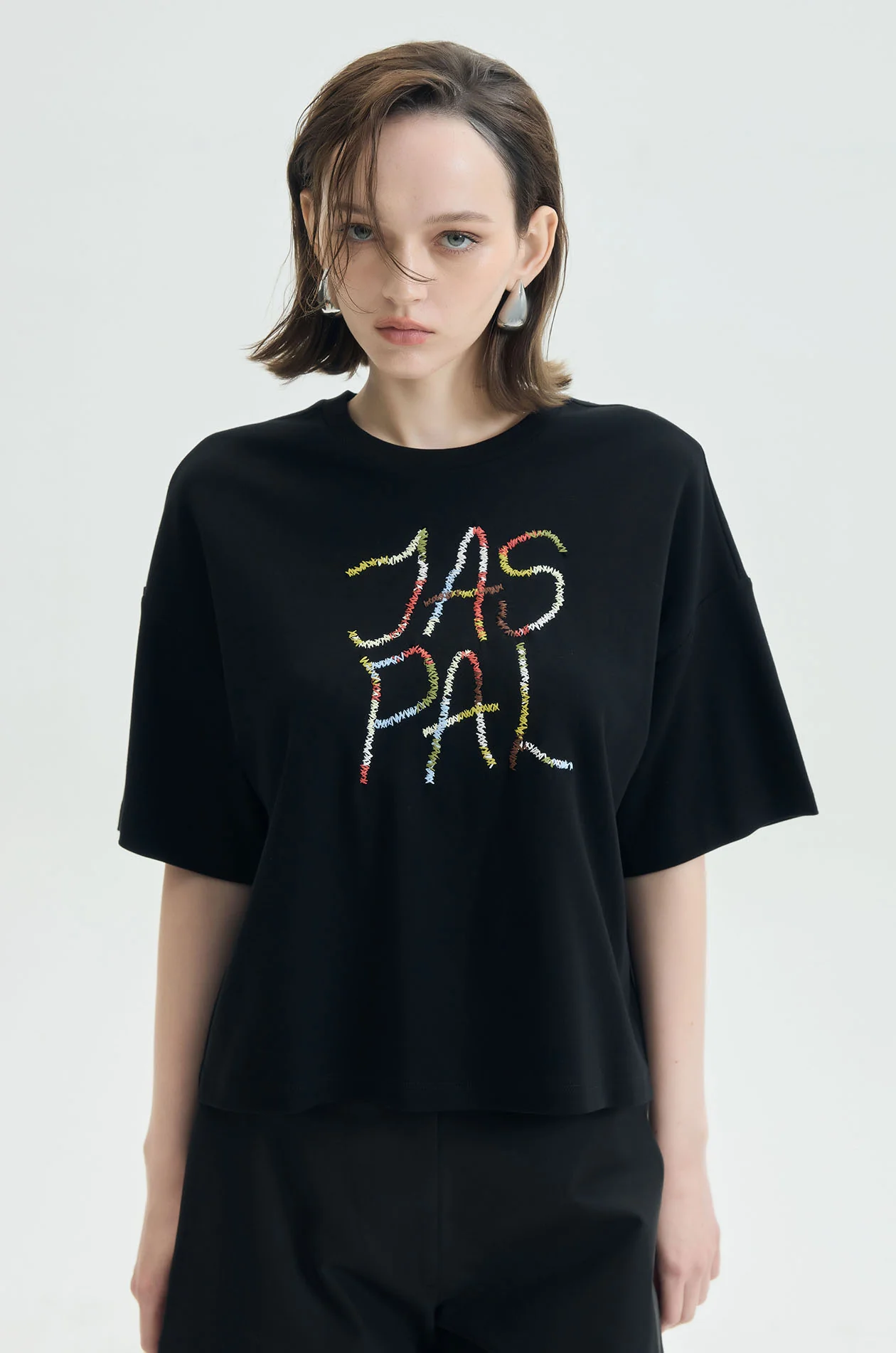 Oversized Stitched Logo T‑Shirt - Image 2