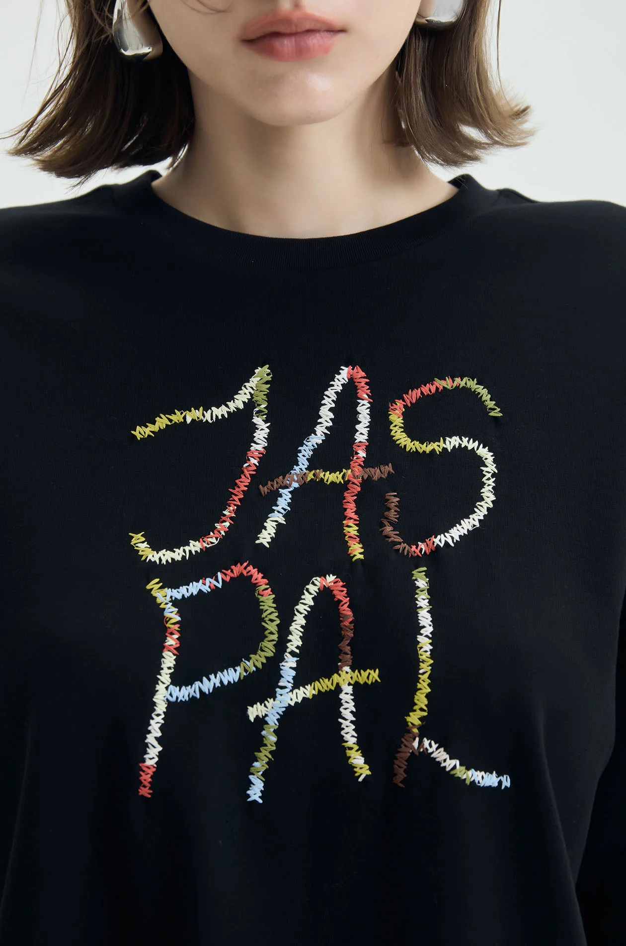 Oversized Stitched Logo T‑Shirt - Image 3