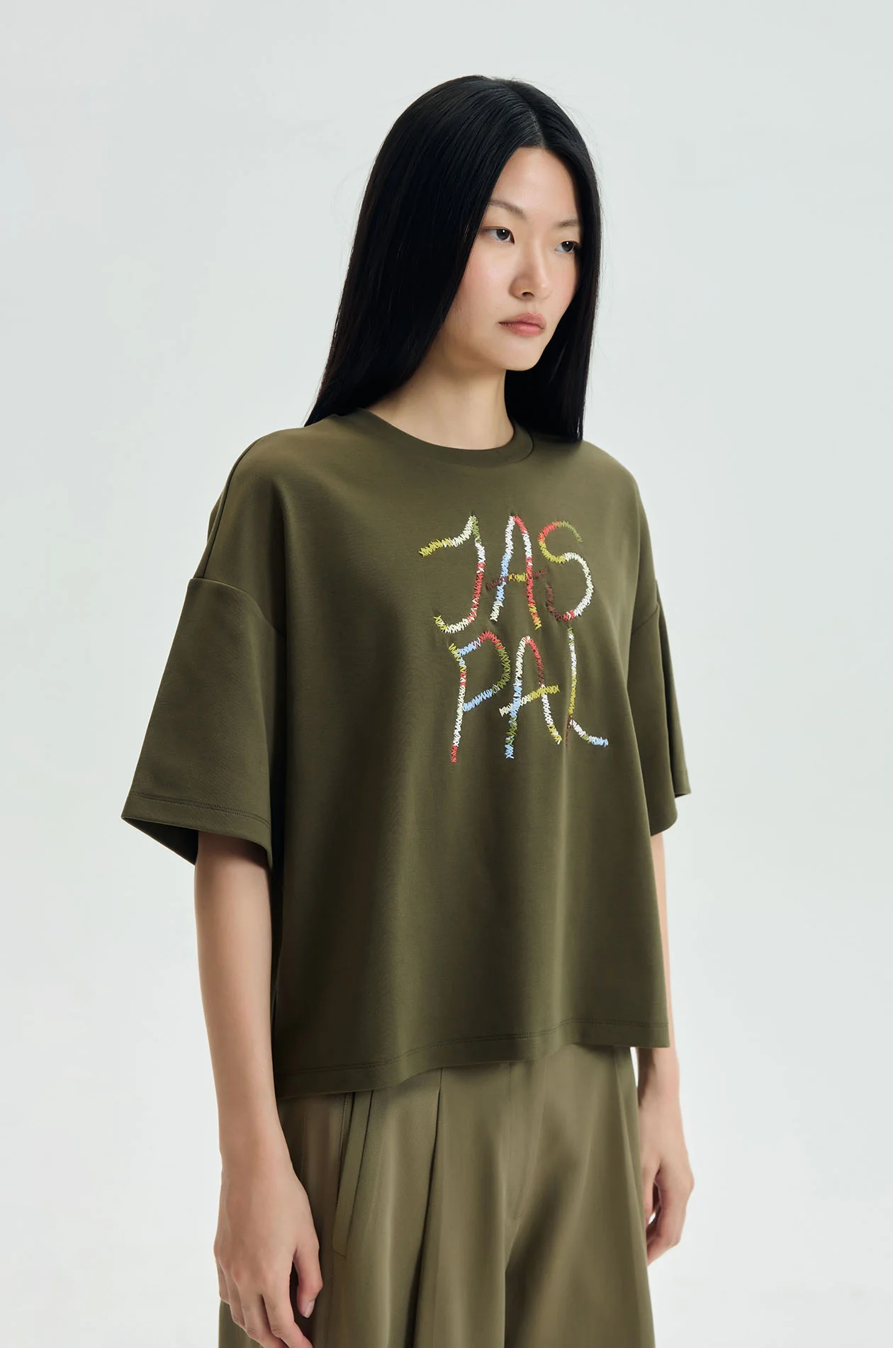 Oversized Stitched Logo T‑Shirt - Image 6
