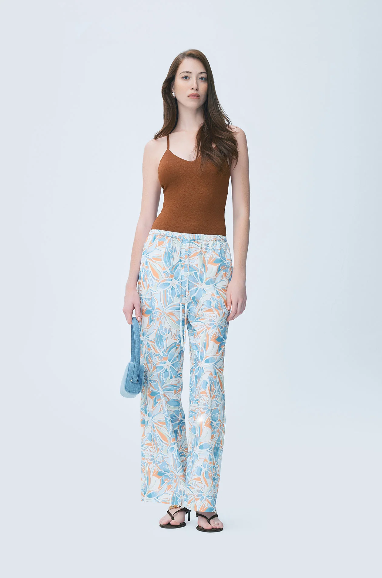 Summer Floral Print Easy Pants