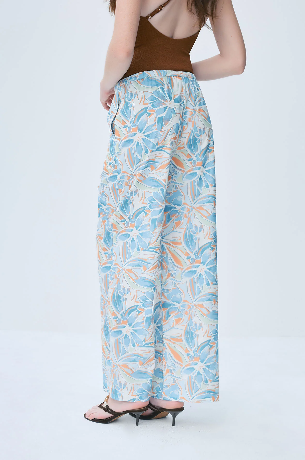 Summer Floral Print Easy Pants - Image 3
