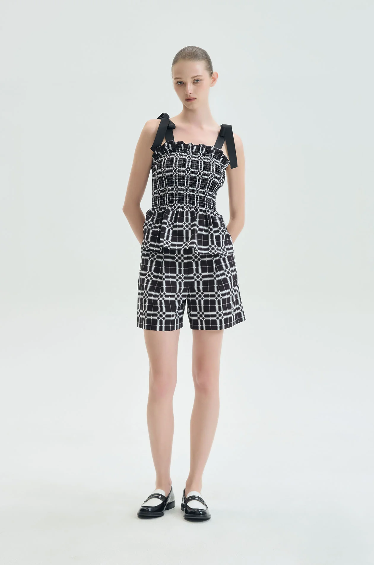 Tailored Plaid Shorts