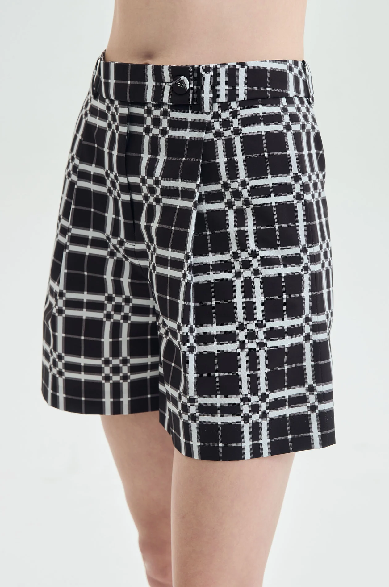 Tailored Plaid Shorts - Image 3