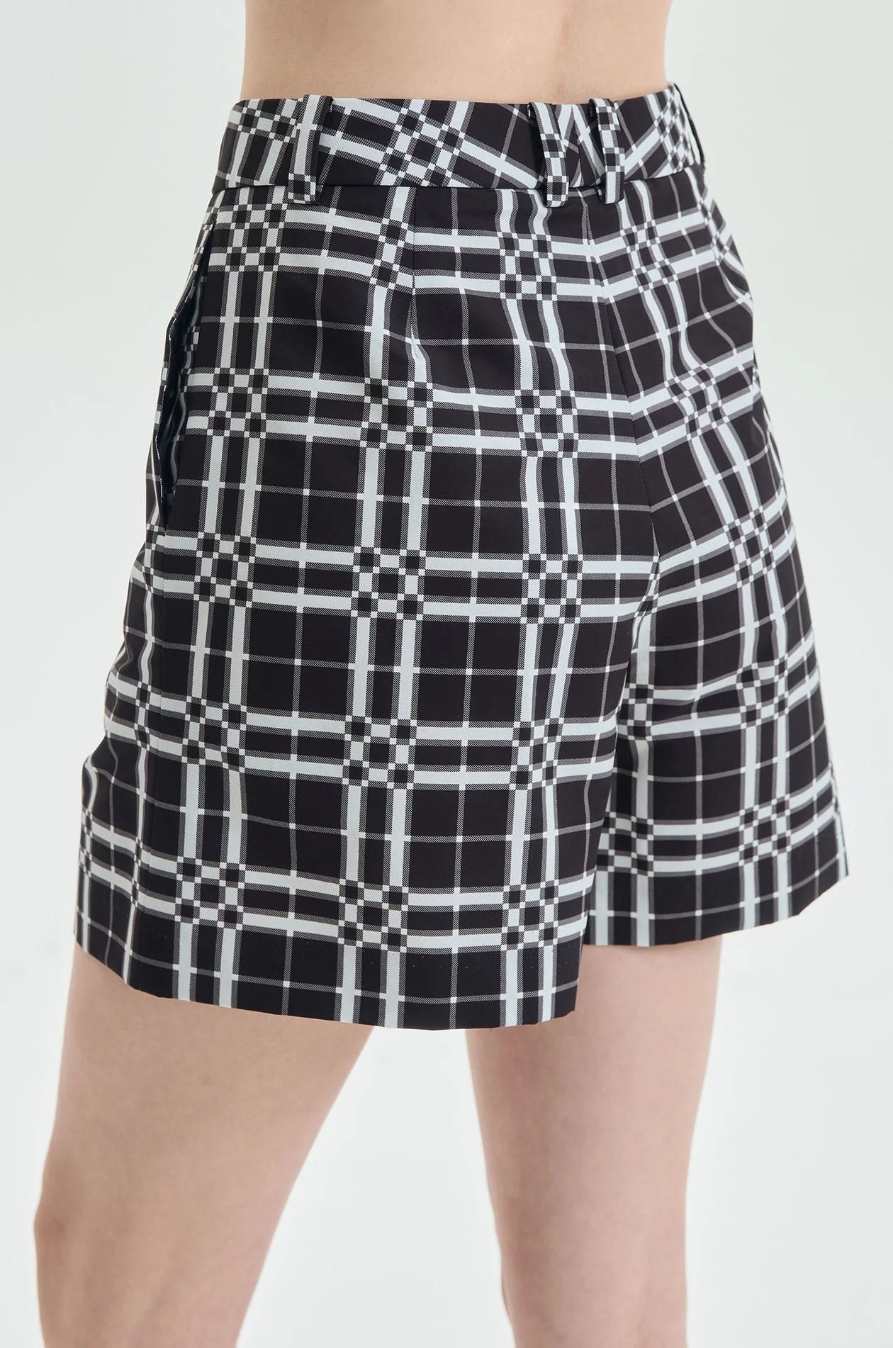 Tailored Plaid Shorts - Image 4