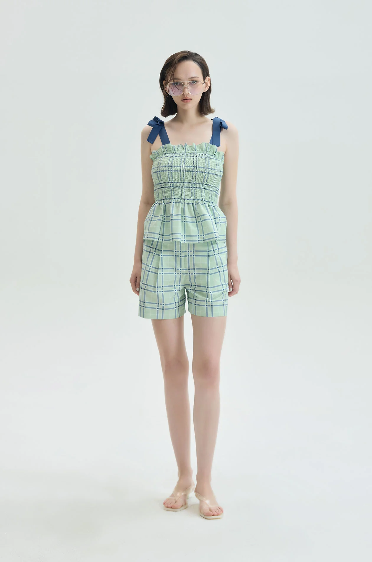 Tailored Plaid Shorts - Image 5