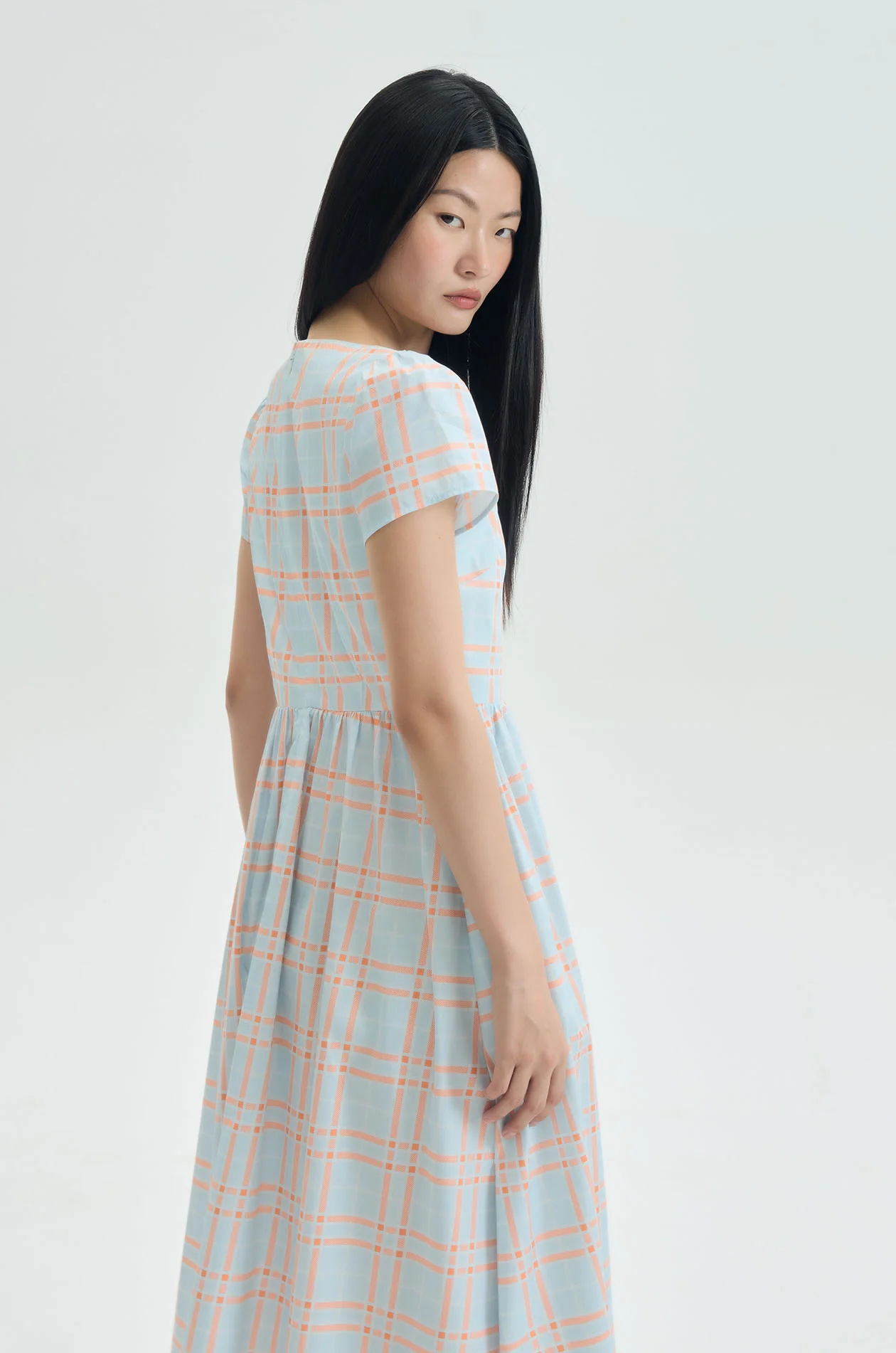 Plaid Midi Dress - Image 5