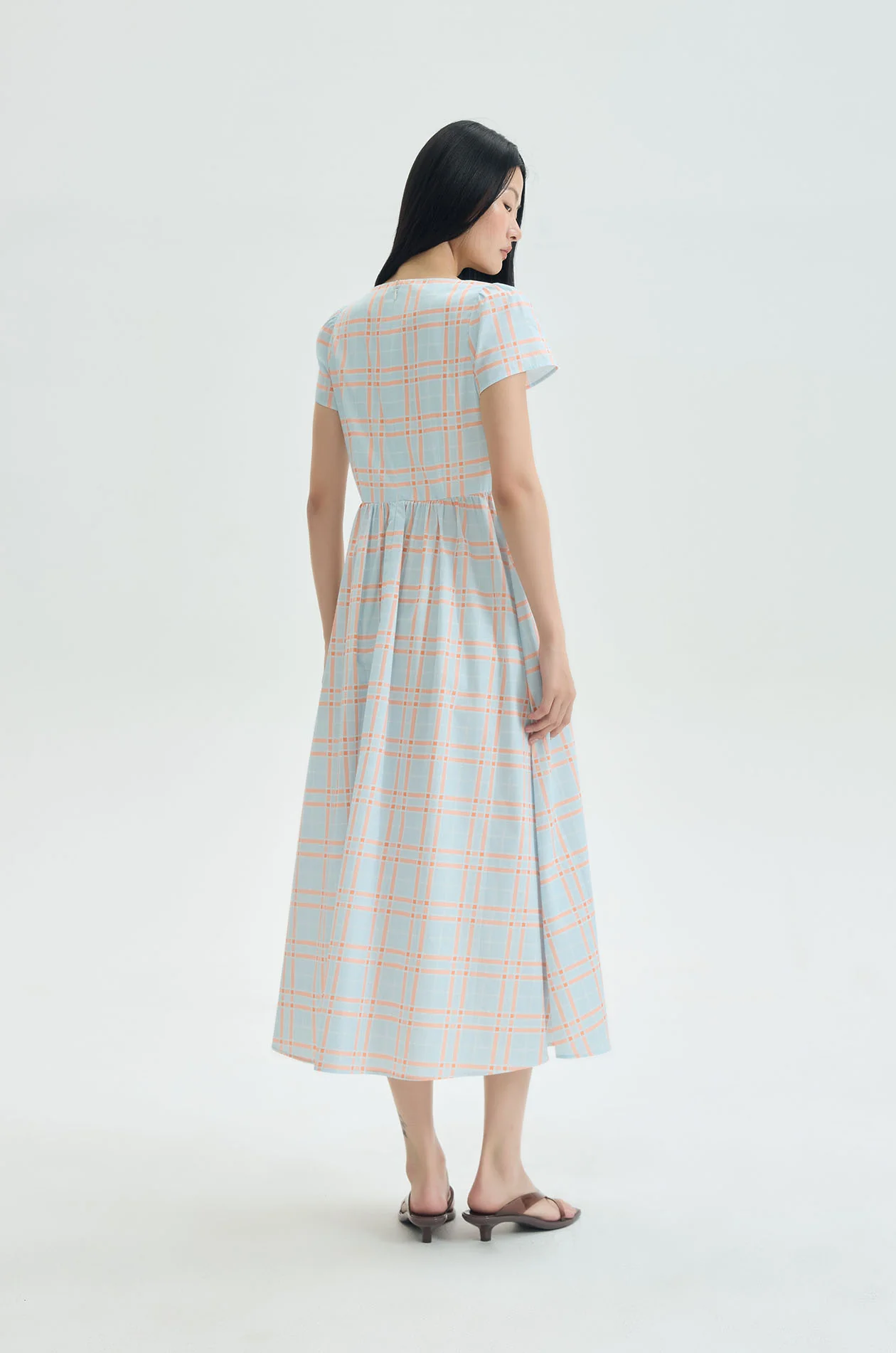Plaid Midi Dress - Image 6