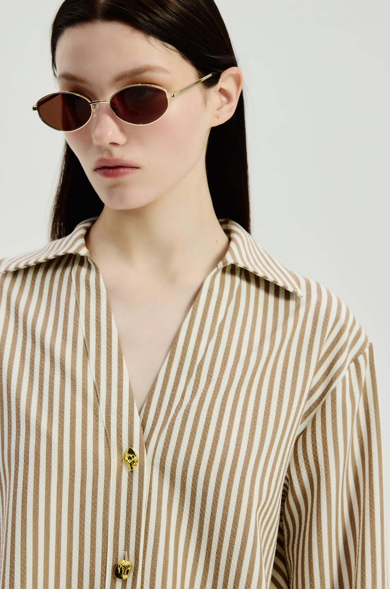 Oversized Striped Seersucker Shirt - Image 3