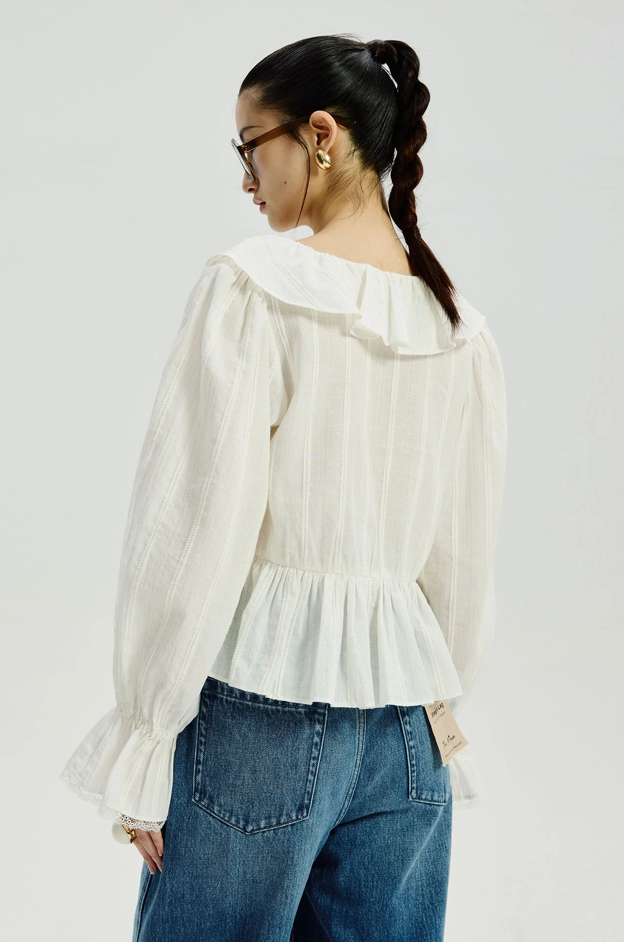 Metallic Flounce Blouse - Image 5