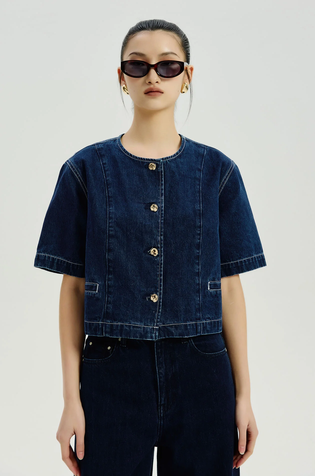 Boxy Denim Top - Image 2