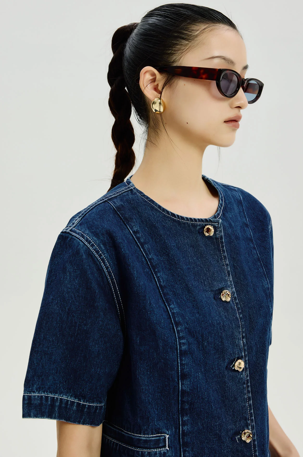 Boxy Denim Top - Image 3