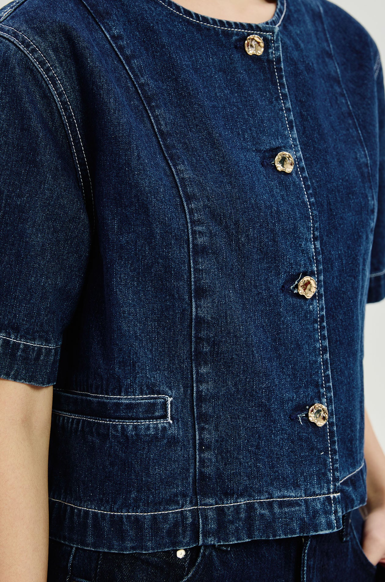Boxy Denim Top - Image 4