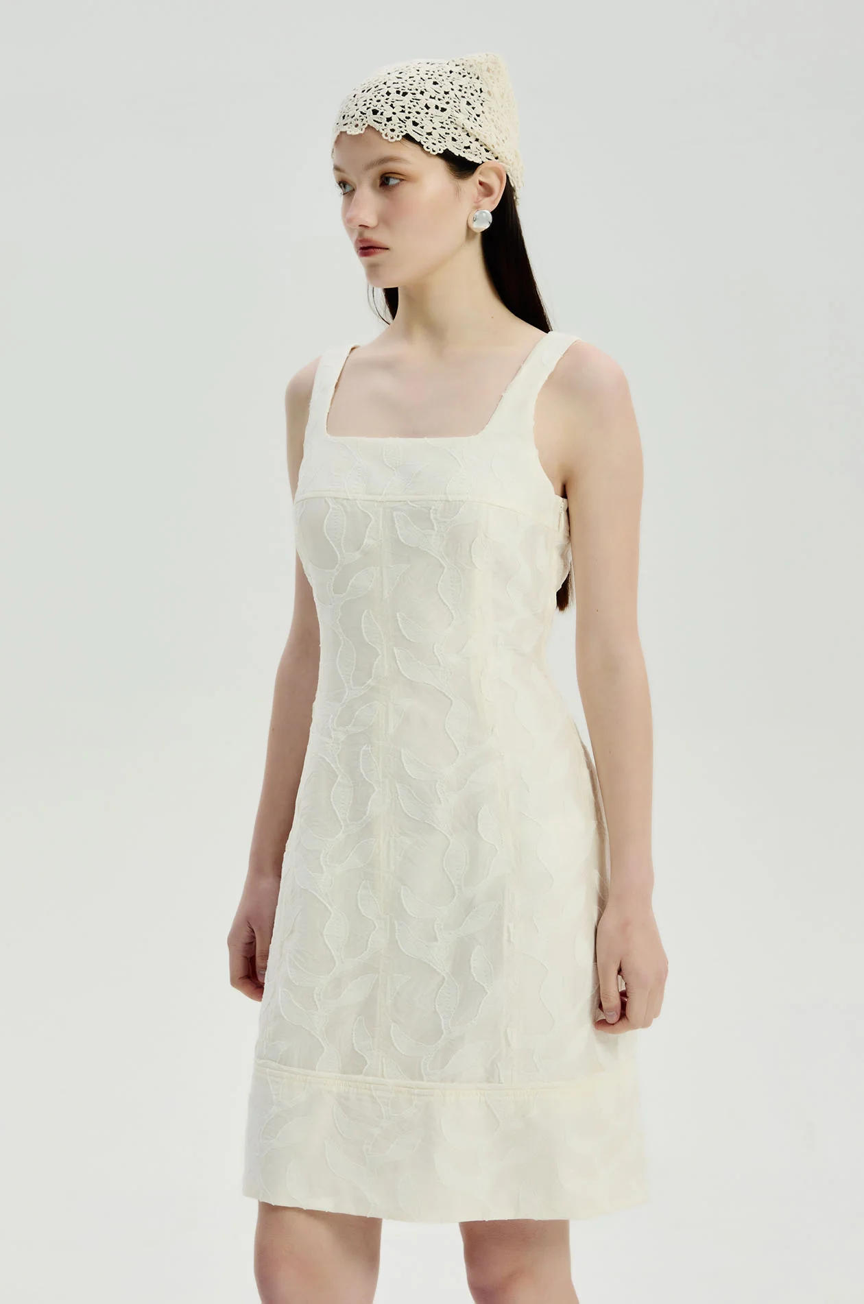 Jacquard Strappy Mini Dress - Image 2