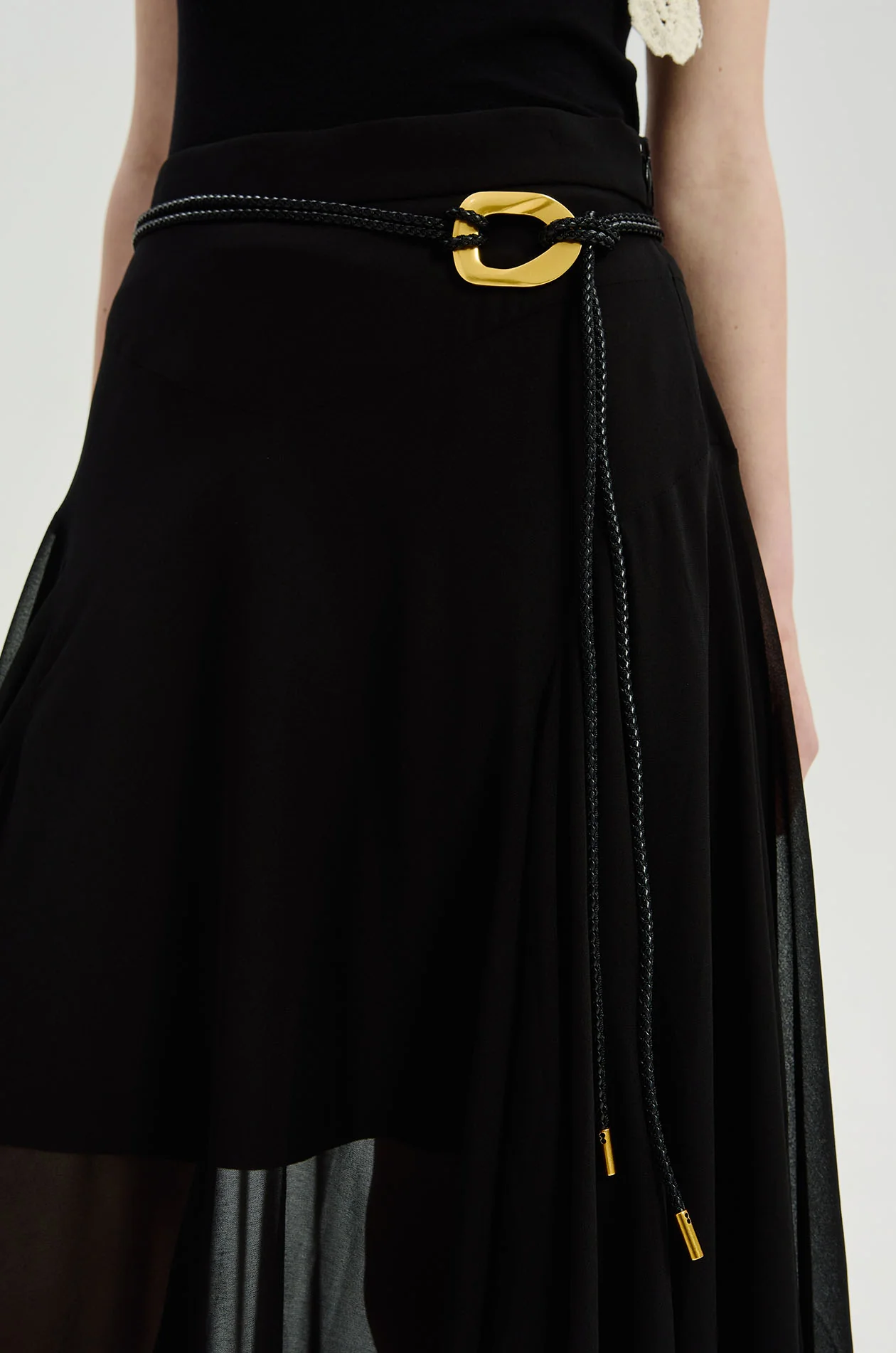 Georgette Skirt with Rope Belt - Image 3
