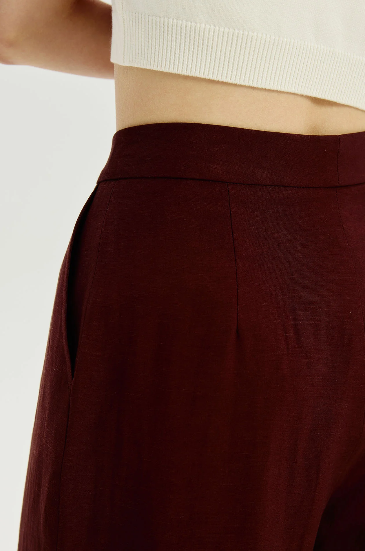 Linen-Blend Loose Straight Pants - Image 4