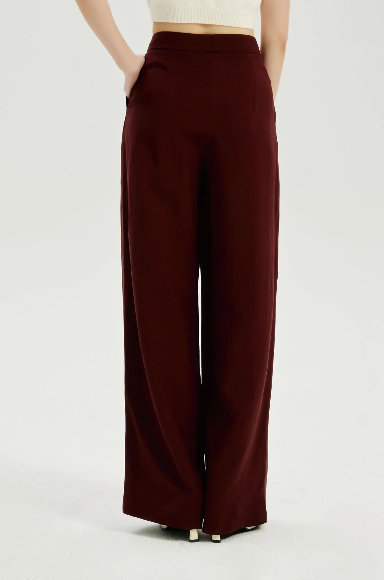 Linen-Blend Loose Straight Pants - Image 5