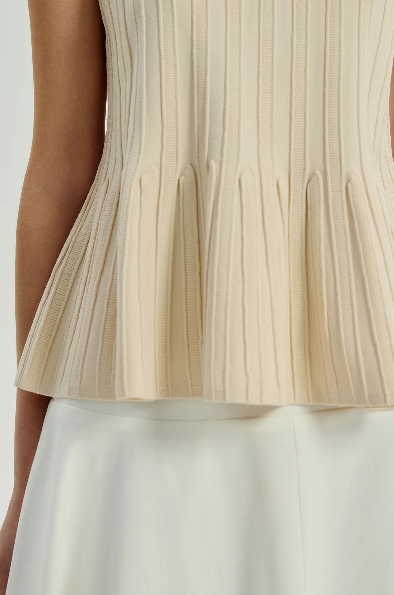 Knit Peplum Tank Top - Image 3