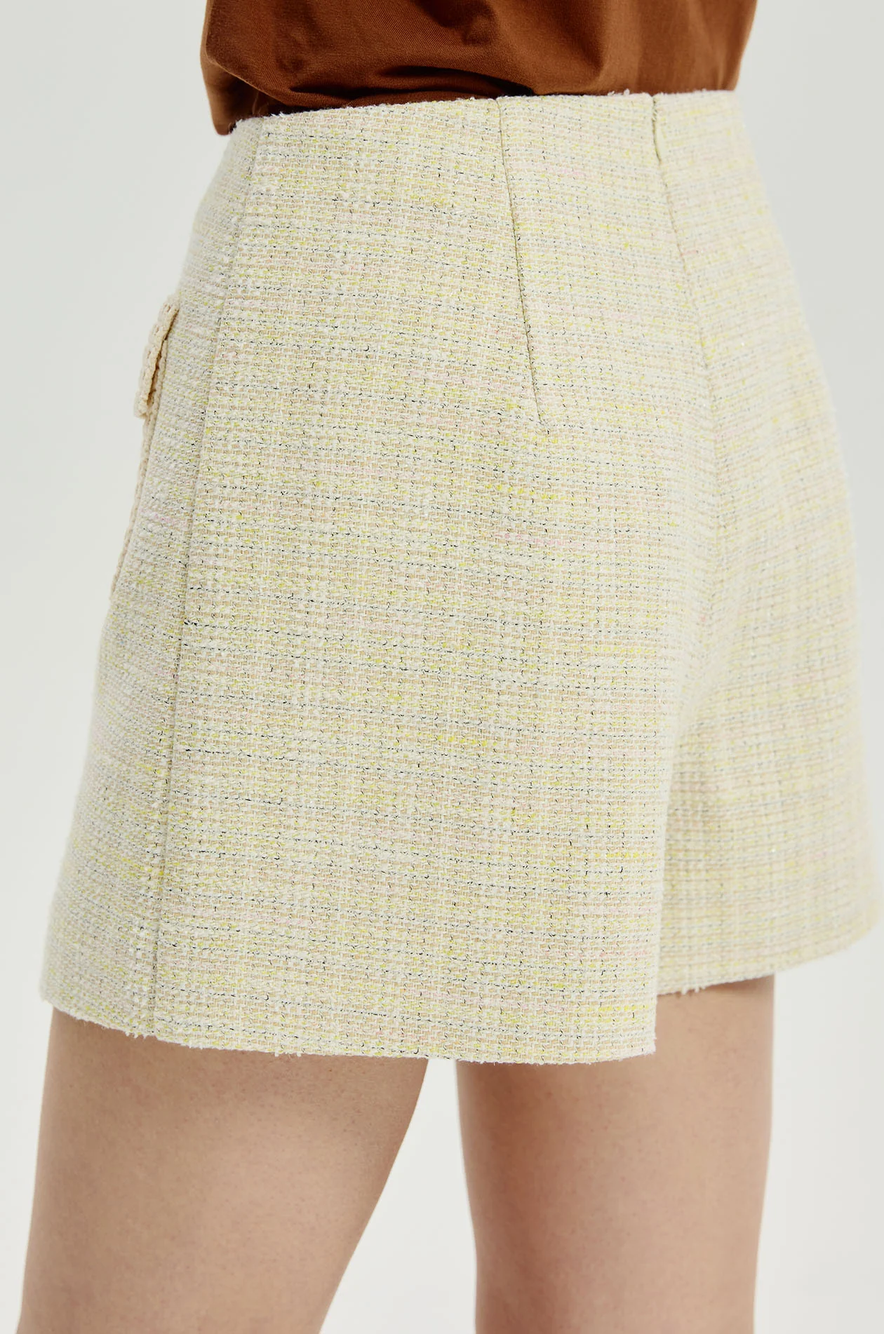 Crochet Pocket Tweed Skort - Image 4