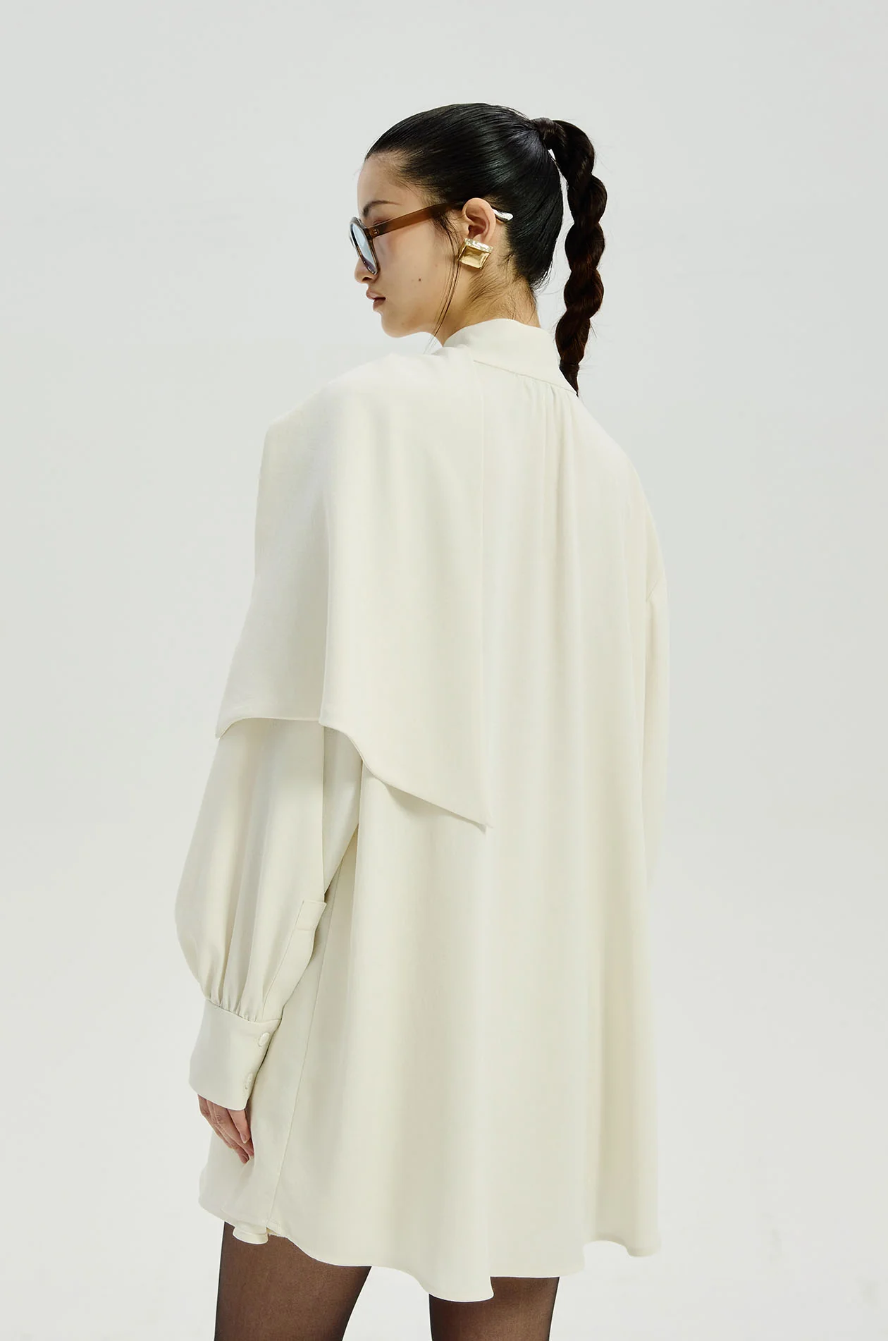 Scarf-Collar Fluid Tunic - Image 5