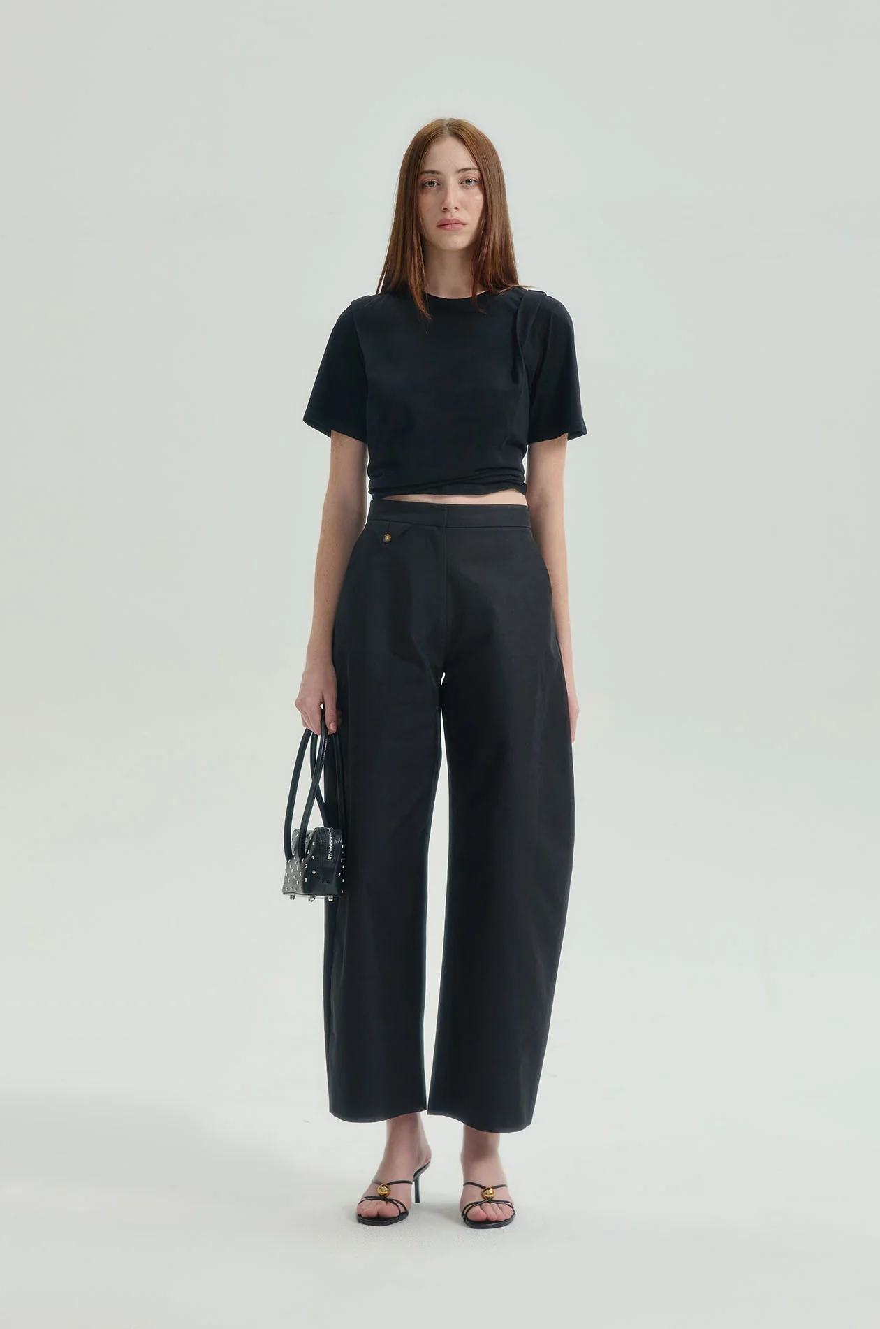 Structured Barrel Pants
