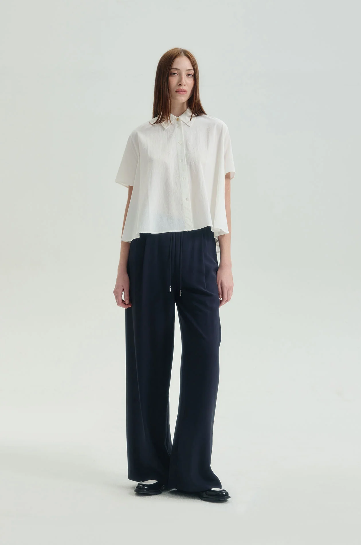 Pleated Drawstring Pants