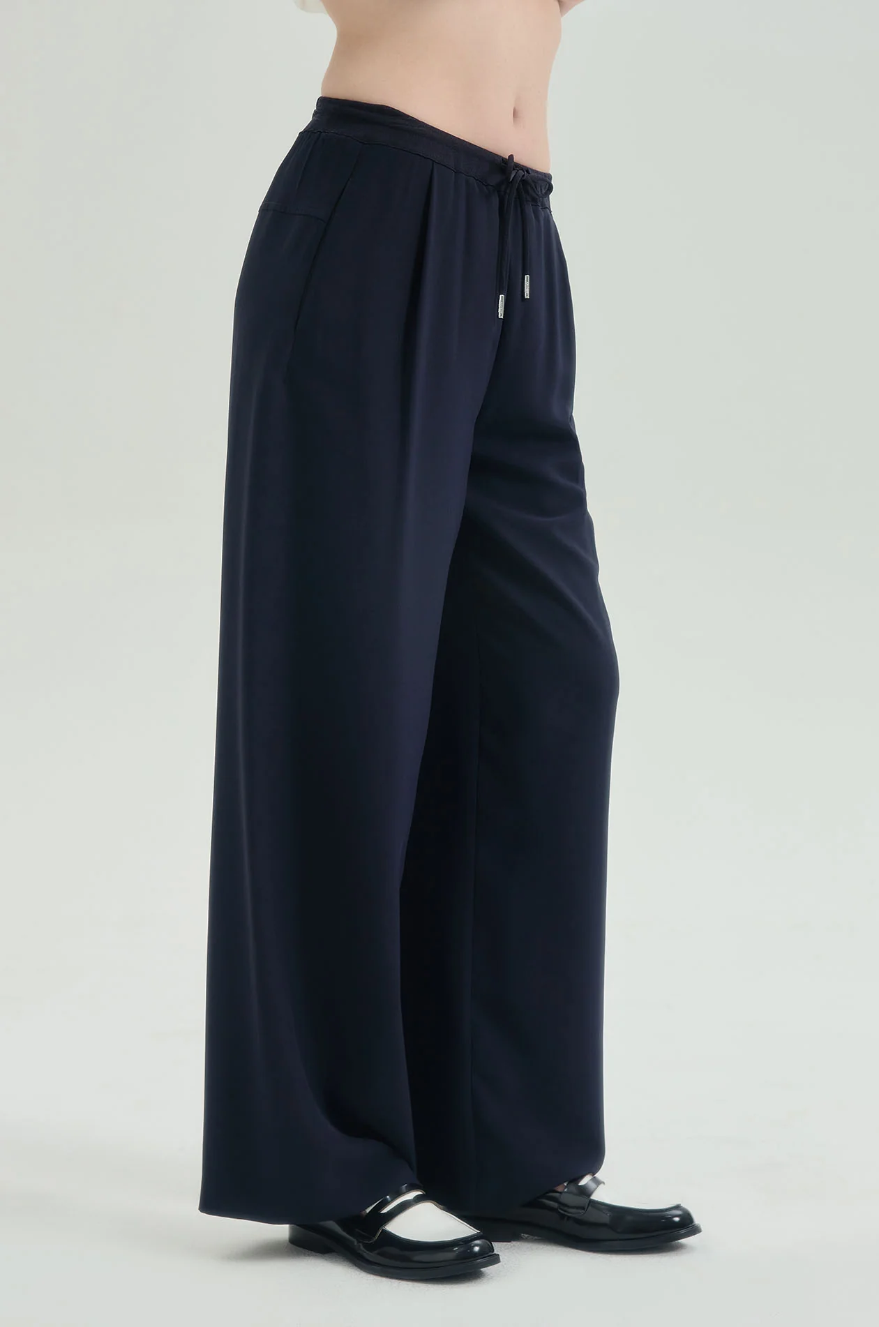 Pleated Drawstring Pants - Image 2