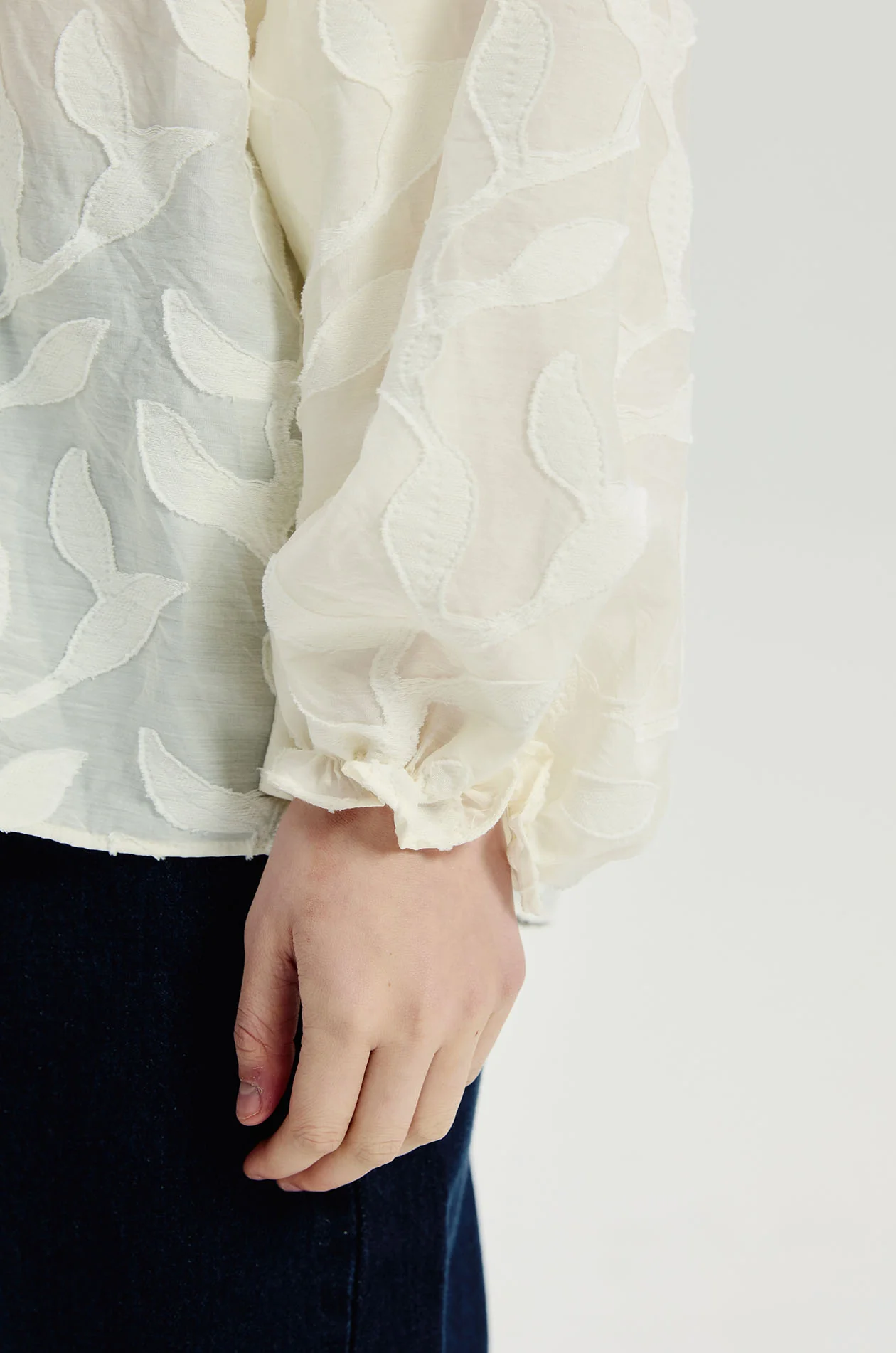 Sheer Jacquard Blouse - Image 4