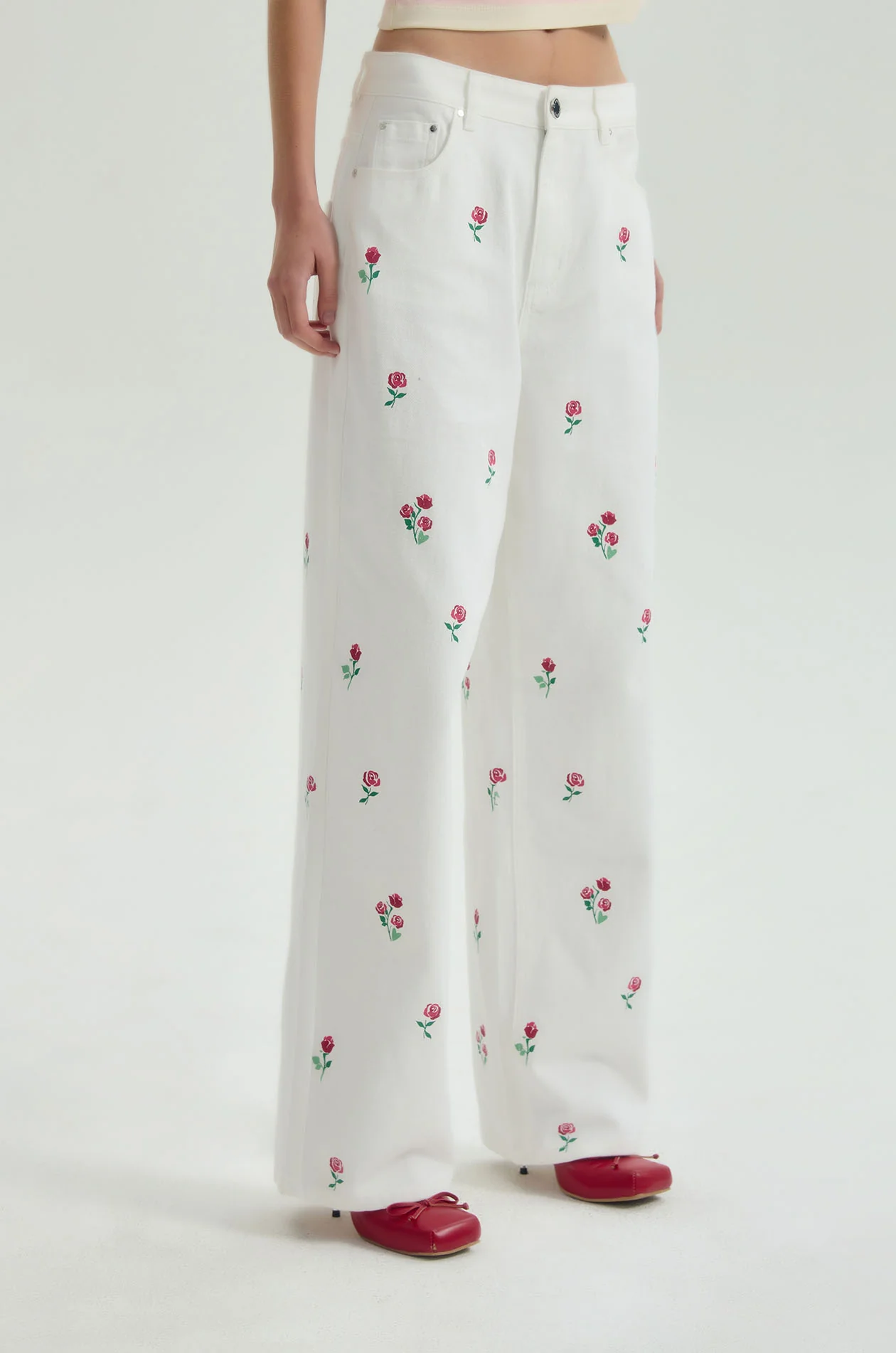 Roses Jeans in White - Image 2