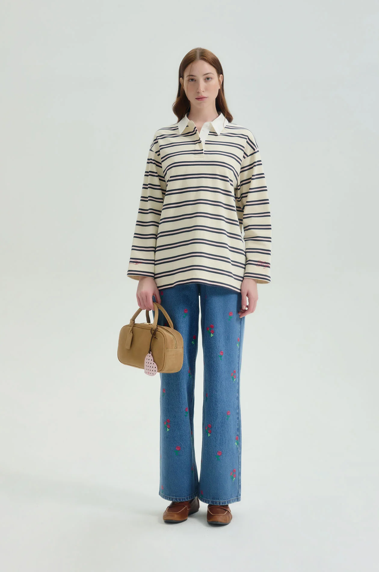 Oversized Striped Rugby Polo - Image 6