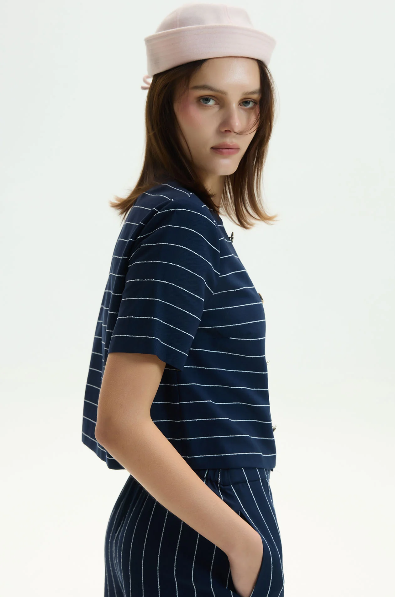 Nautical-Inspired Striped Top - Image 4