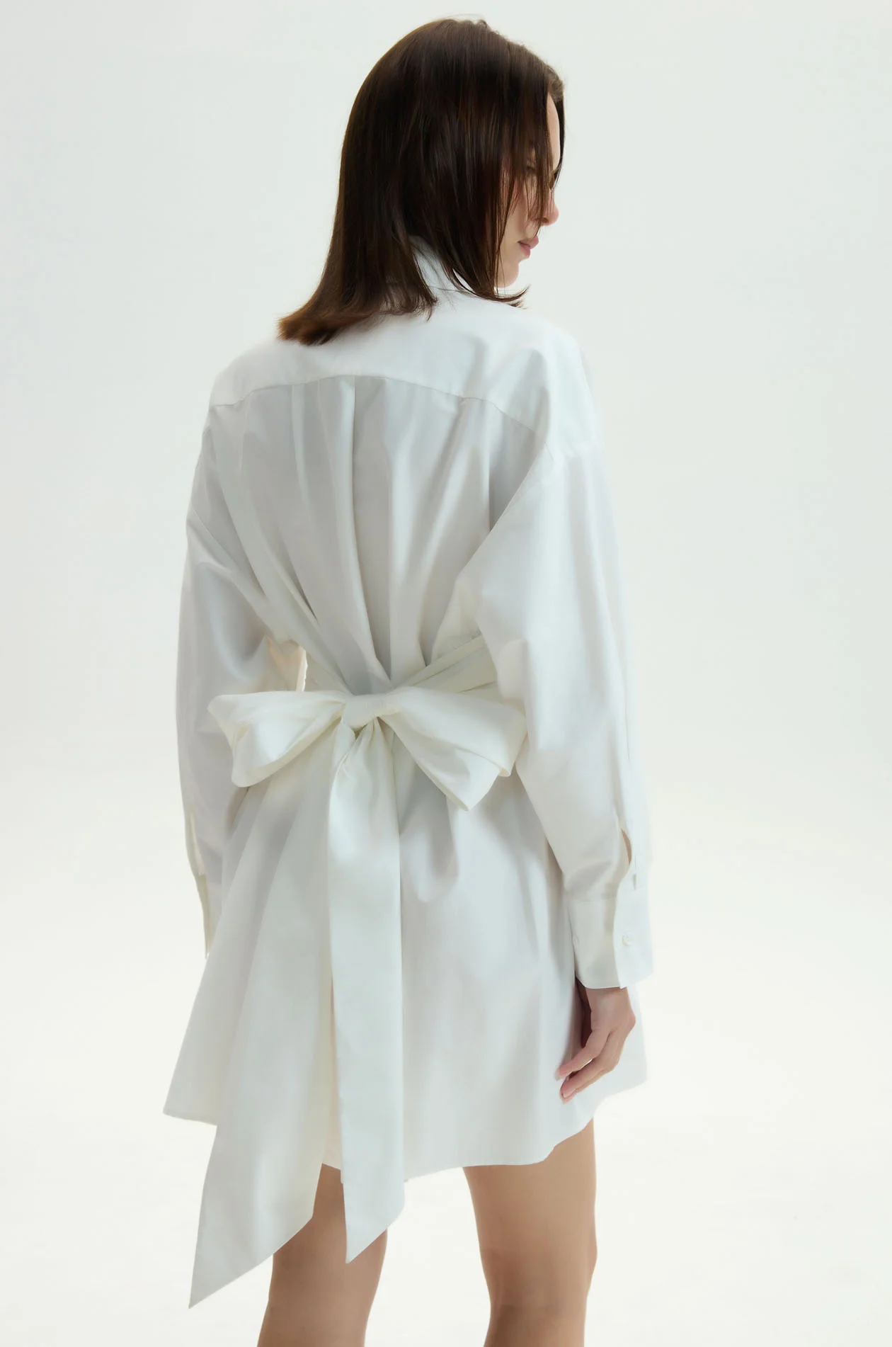 Waist-Defined Mini Shirt Dress - Image 4