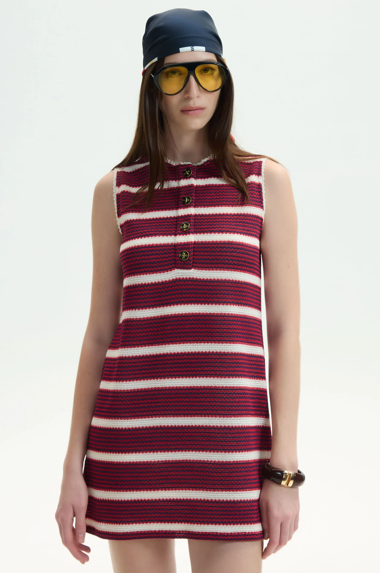 Striped Knit Sheath Mini Dress - Image 2