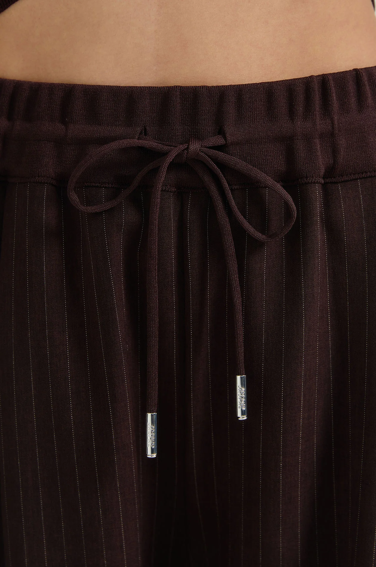 Pleated Striped Drawstring Pants - Image 3