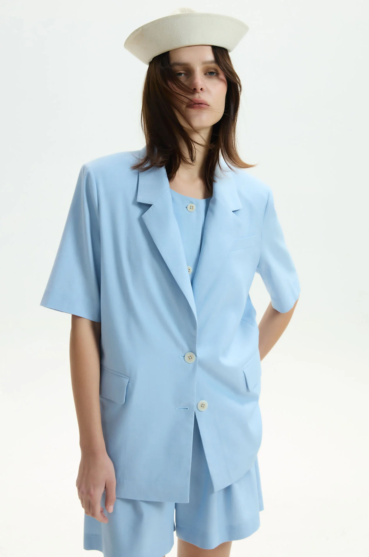 Relaxed Short Sleeve Blazer