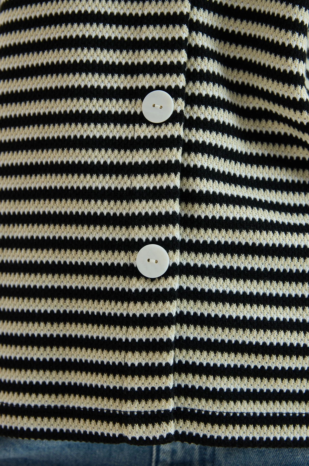 Striped Knit Relaxed Shirt - Image 4