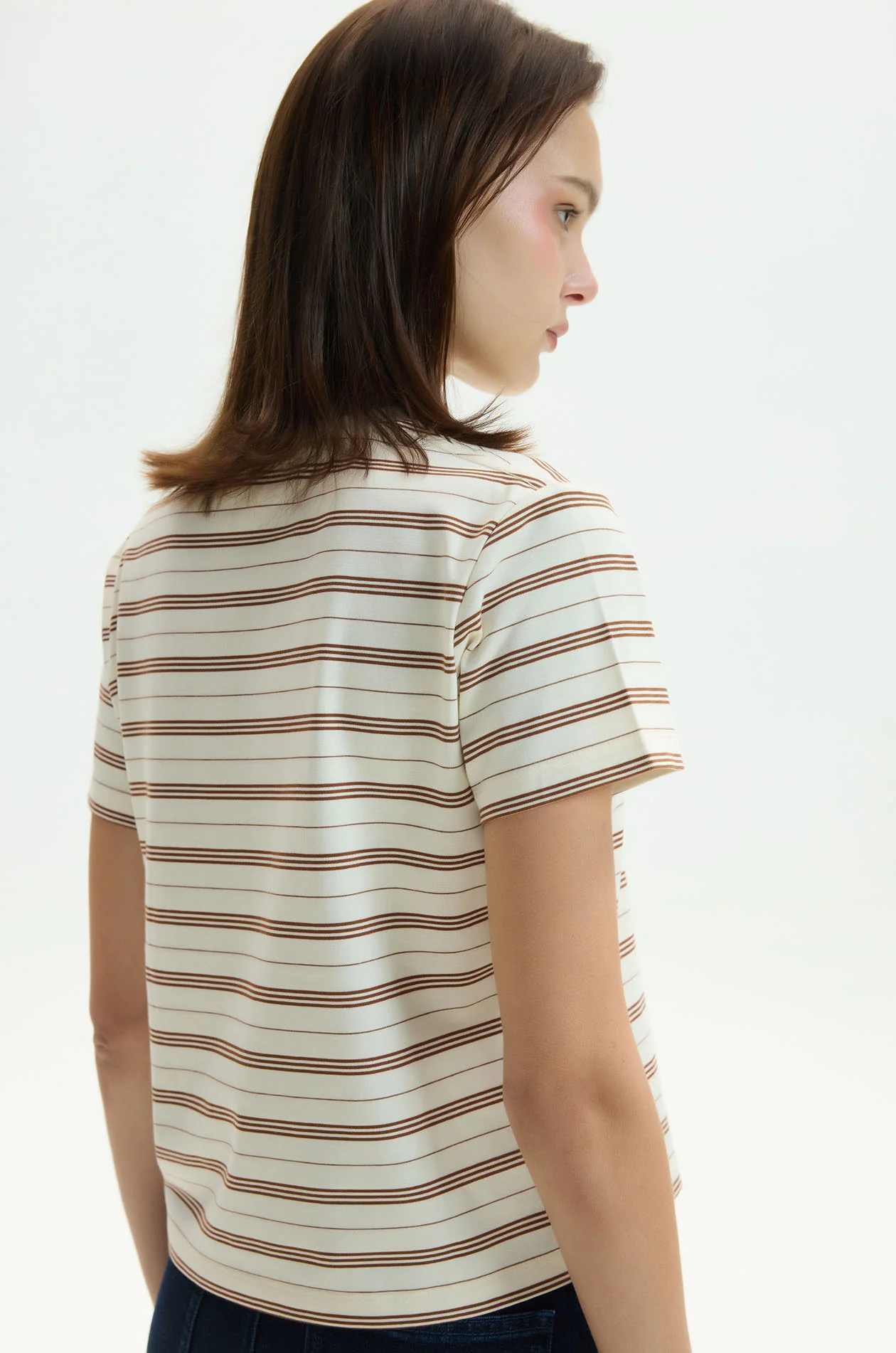 Crew Neck Balanced Stripe T-Shirt - Image 12